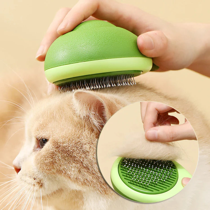 Cepillo para gatos, removedor de pelo, herramienta de limpieza con forma de aguacate para perros, peines para mascotas, cepillo de acero inoxidable, aguja para limpieza y cuidado de mascotas