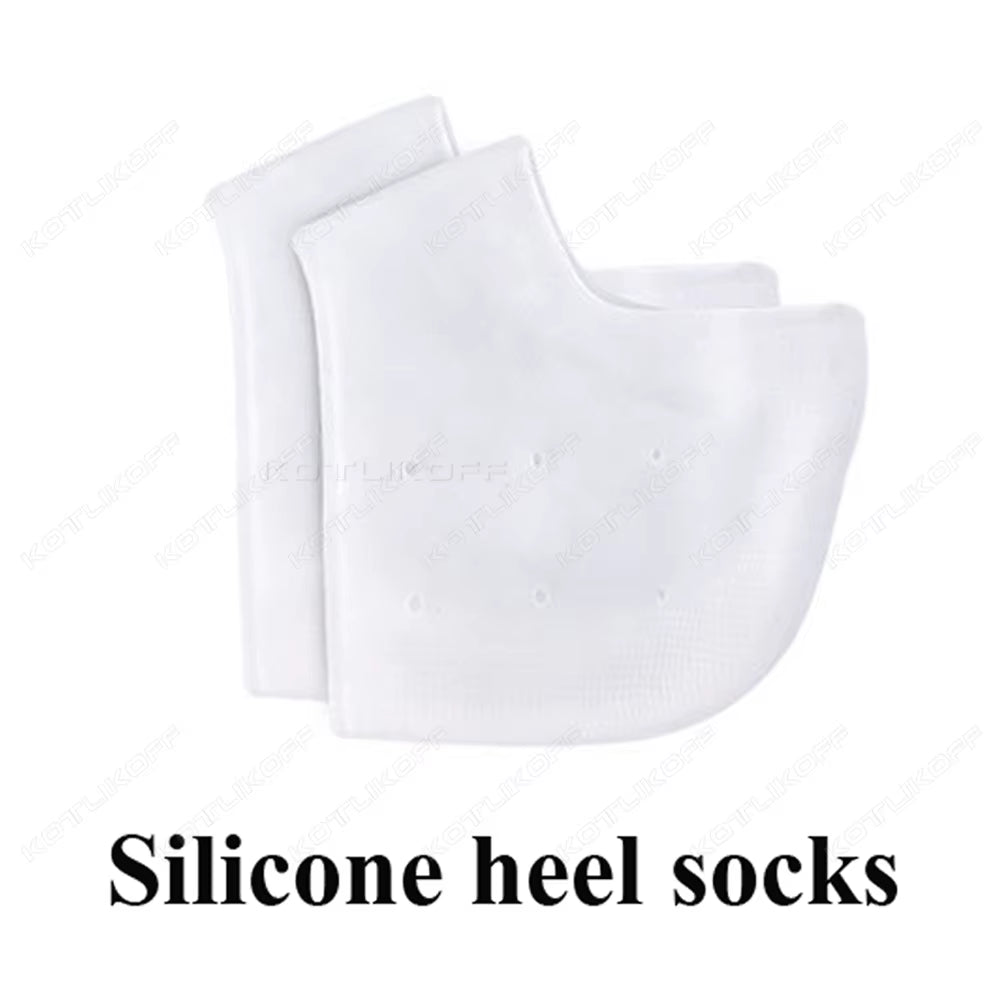 Plantillas invisibles de silicona para aumentar la altura, calcetines de silicona, almohadillas de gel para el talón, protectores de talón, zapatos con elevación, almohadilla para la suela, unisex