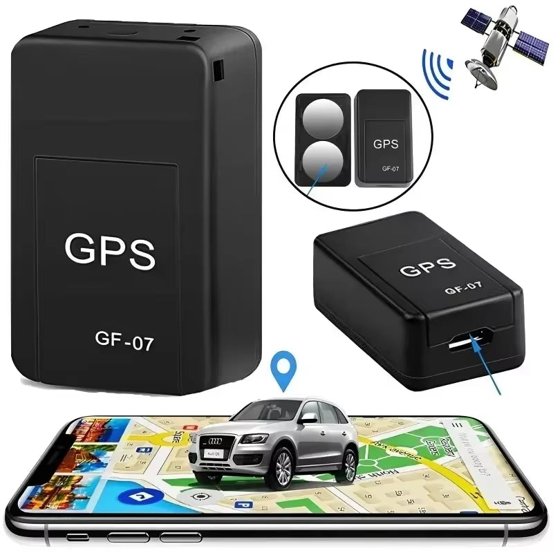 Localizador GPS GF-07 Localizador compacto preciso y cómodo para vehículos automóviles, fácil de instalar, posicionamiento preciso remoto, dispositivo móvil