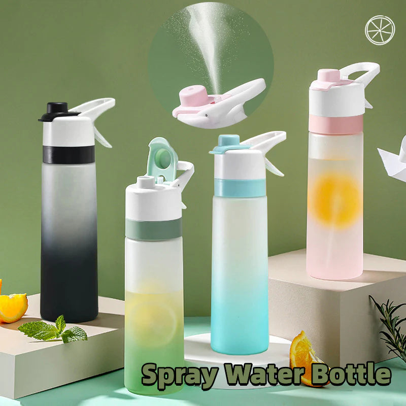 Botella de agua en aerosol para niñas, para deportes al aire libre, fitness, taza de agua, botella de spray de gran capacidad, artículos para beber, botellas de viaje, aparatos de cocina