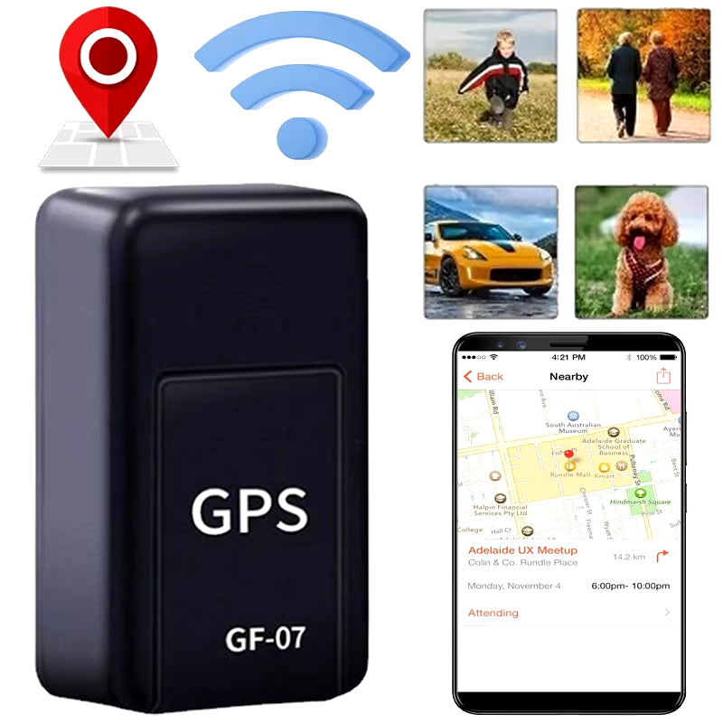 Localizador GPS GF-07 Localizador compacto preciso y cómodo para vehículos automóviles, fácil de instalar, posicionamiento preciso remoto, dispositivo móvil