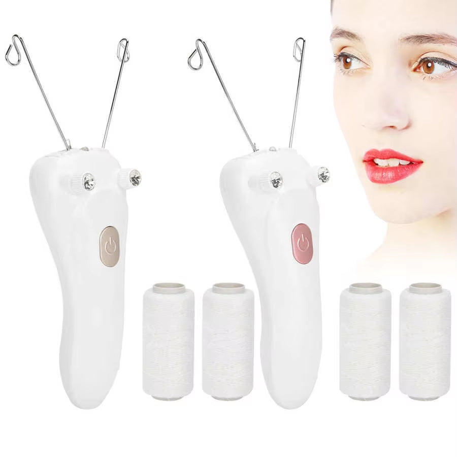 Depiladora facial con hilo de algodón y carga USB, máquina de depilación facial y corporal con tiras de cera